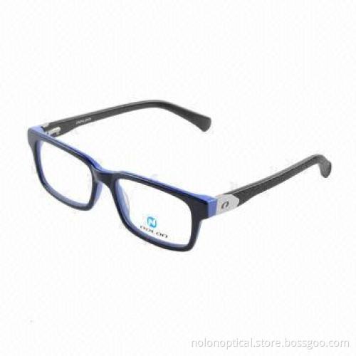Hot Sale Acetate Double Color Optical Frame with Leather